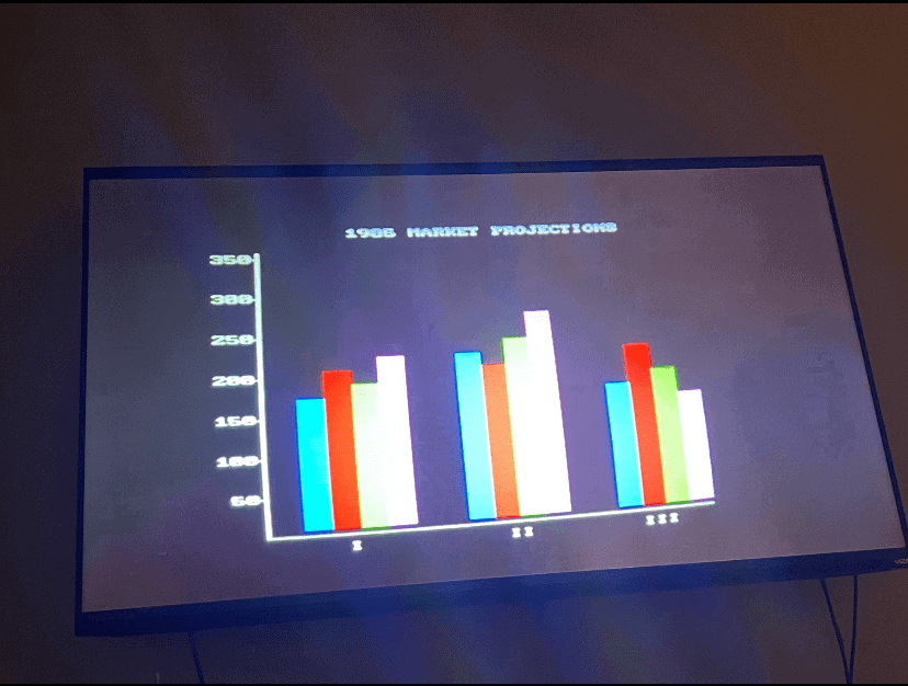 1985 market projections from wall street movie